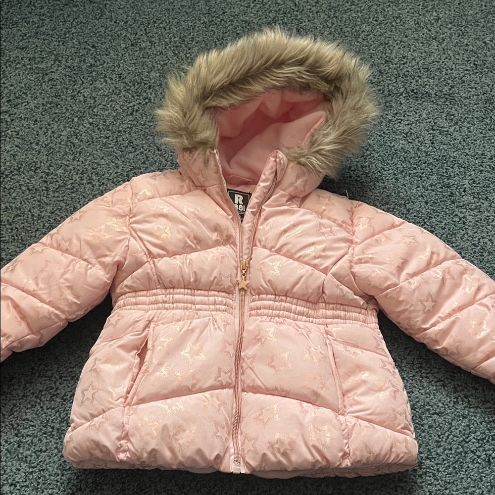Rothschild Light Pink Star Puffer Jacket